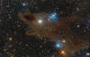 LDN 1235 Dark nebula and LBN 535 bright nebula in Cepheus