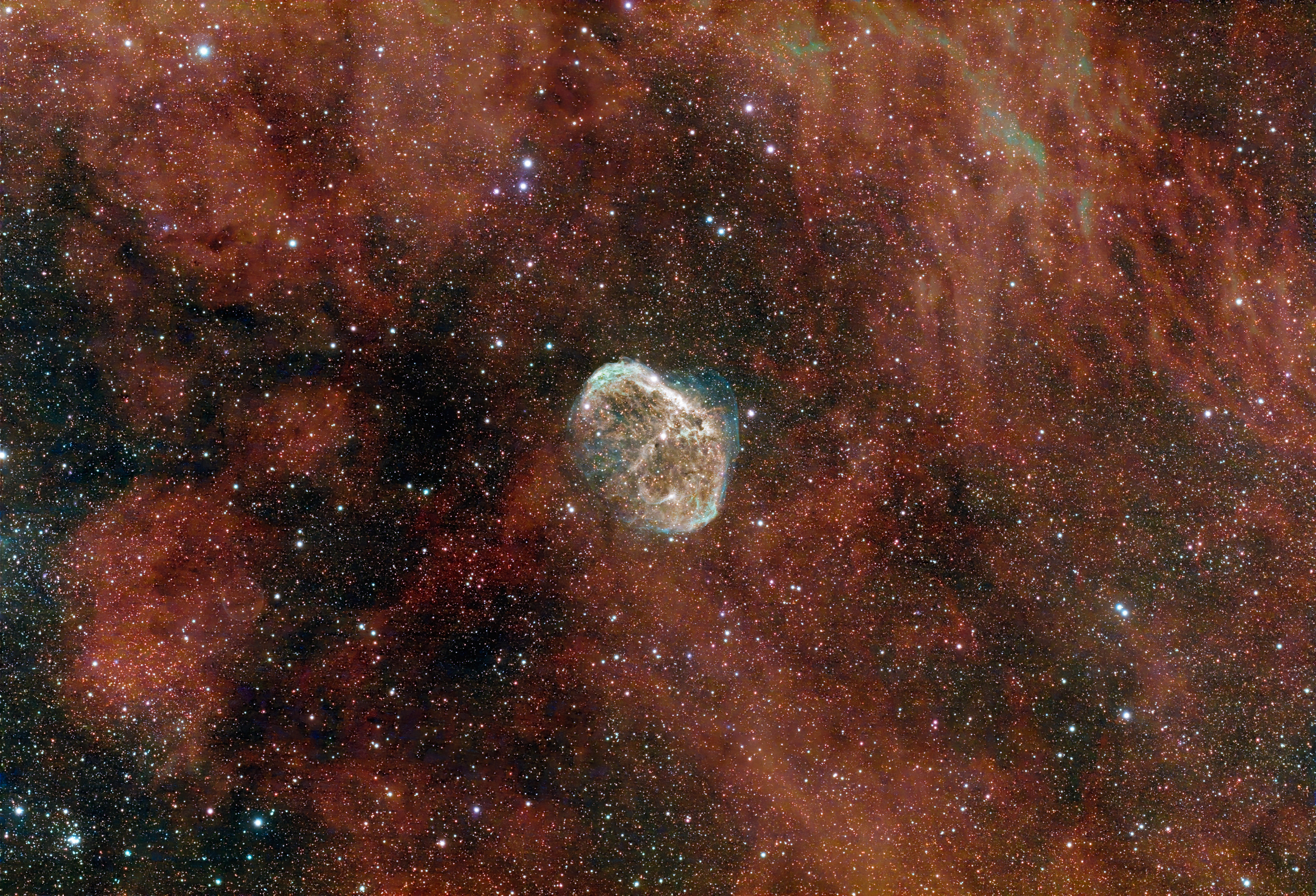 NGC 6888 Crescent nebula in Cygnus