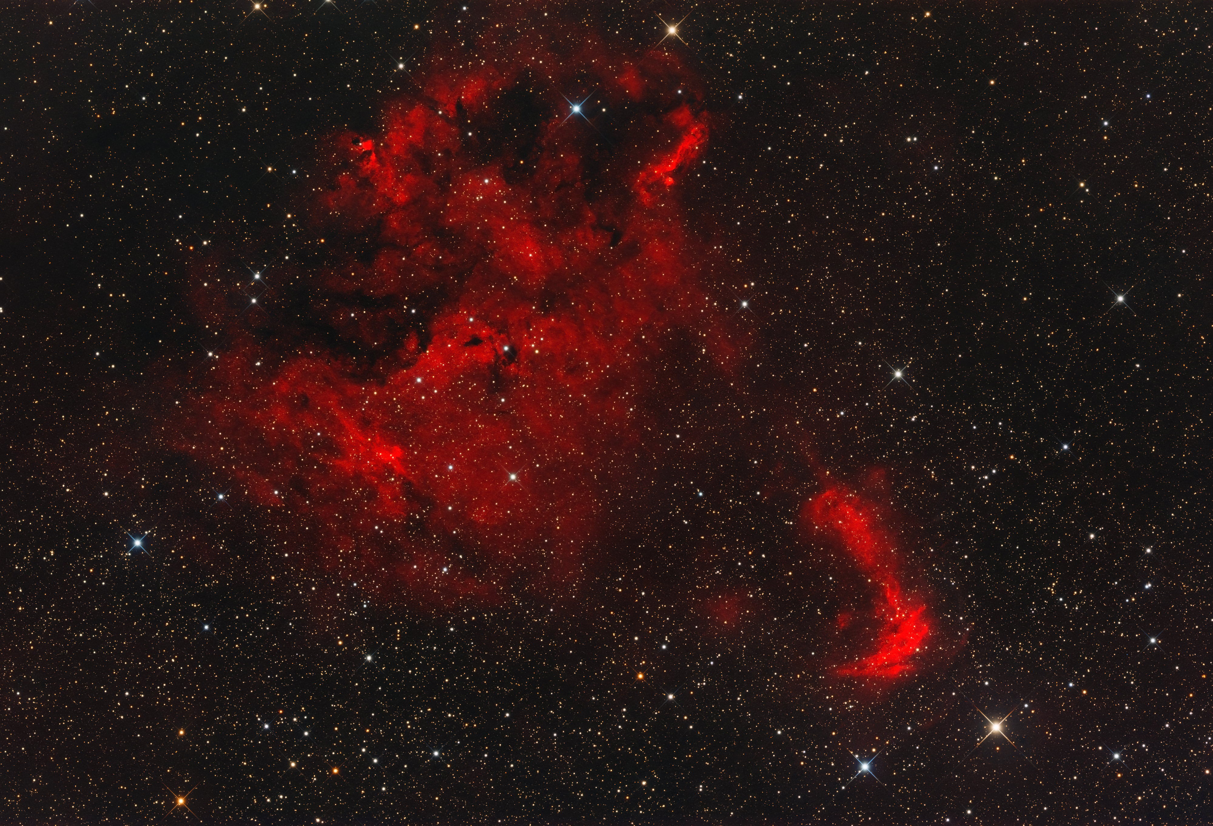 Sh2-183 & 181 Emission nebulae in Cassipeia